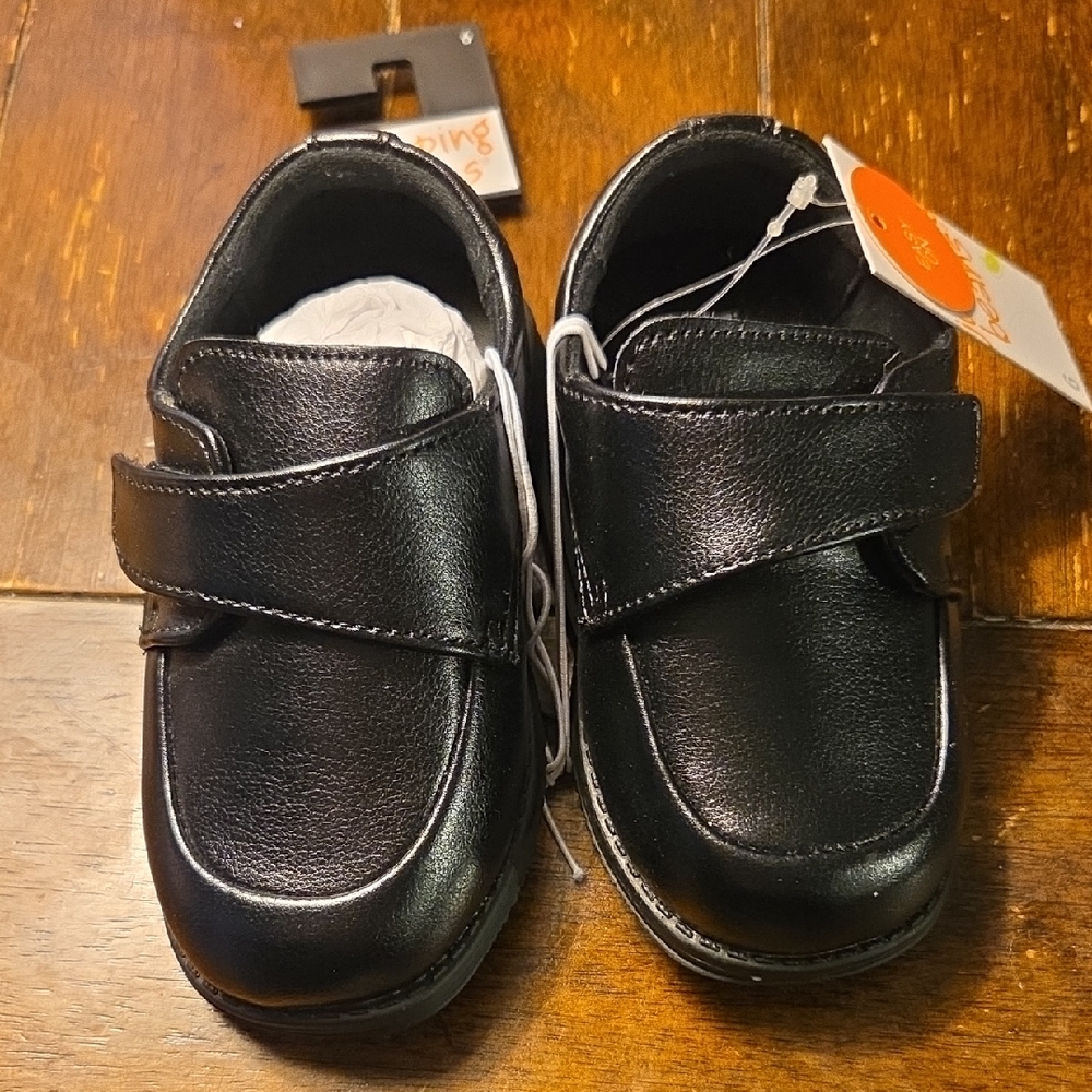 Jumping Beans Black Kids Dress Shoes